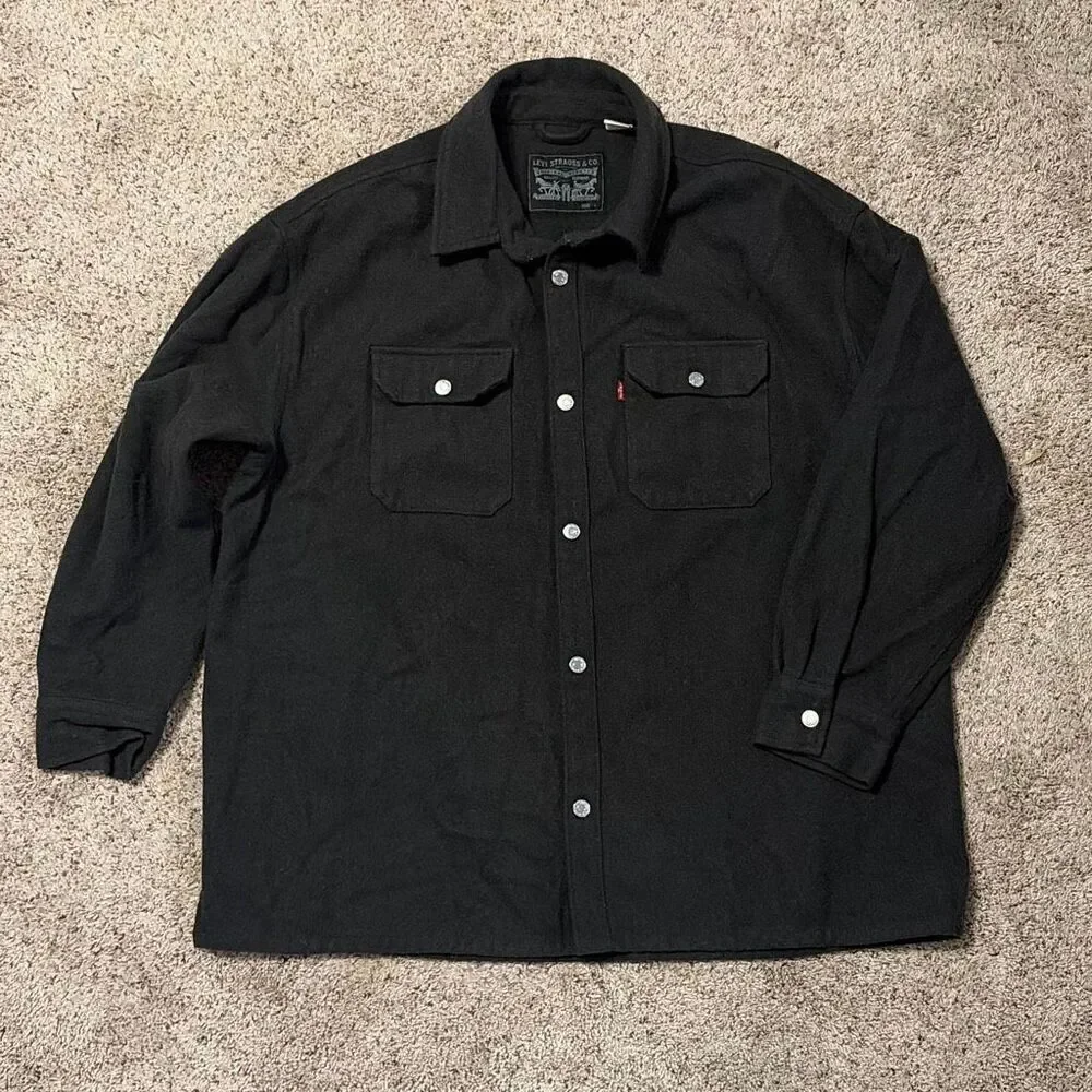 Levis‎ Charcoal GrayLakeshore Oversized Wool Blend Shacket Jacket Large